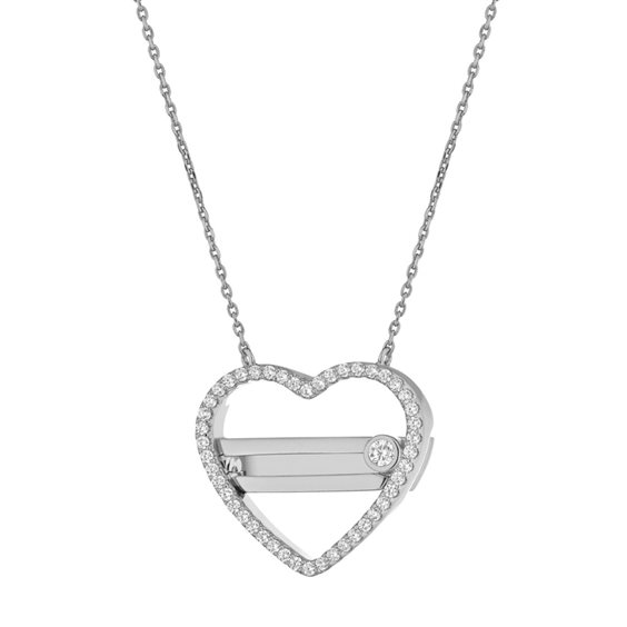 Collar Marcello Pane Mujer Letters in Plata Cubic Zirconia CLYL 007 B - CLYL 007 B